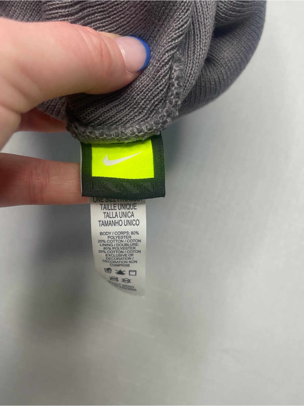Nike Dri Fit Cuffed Knit Beanie Hat Grey (OS) - Picture 4 of 5